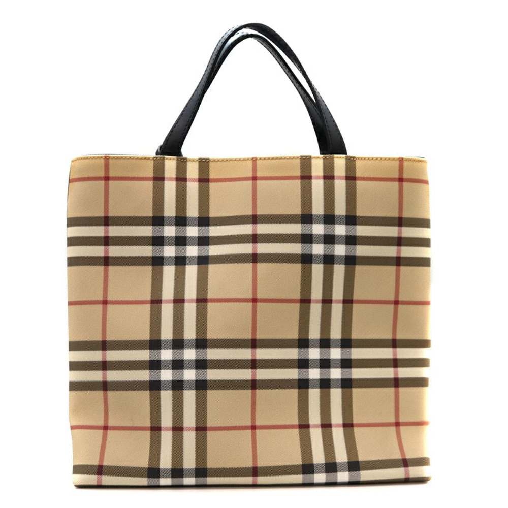 Burberry bag leather tote handbag black beige